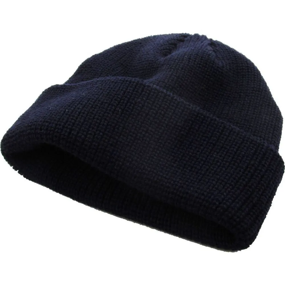 Ethos FISHERMAN BEANIE - BLÅ acryl hue i klassisk fisker stil