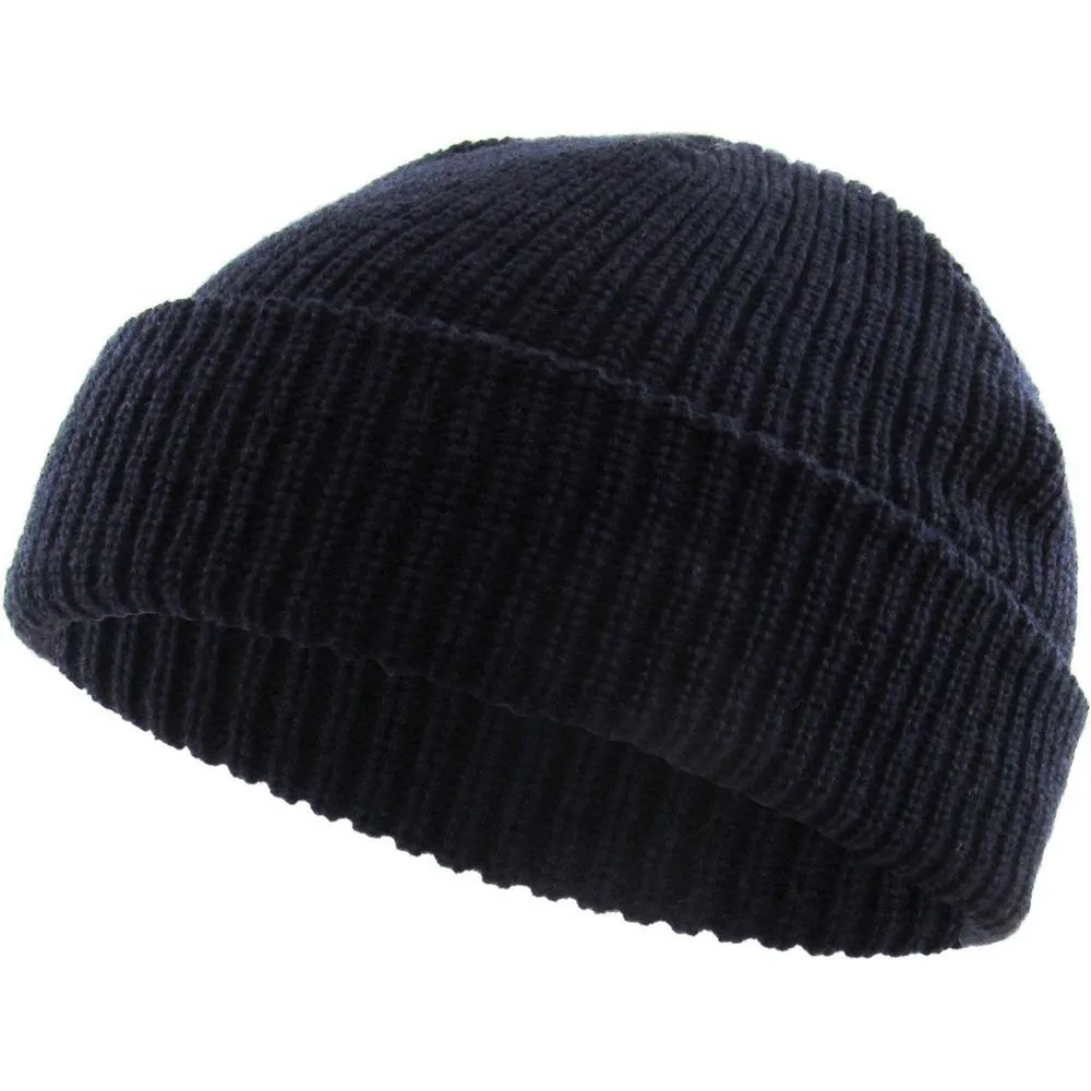 Ethos FISHERMAN BEANIE - BLÅ acryl hue i klassisk fisker stil