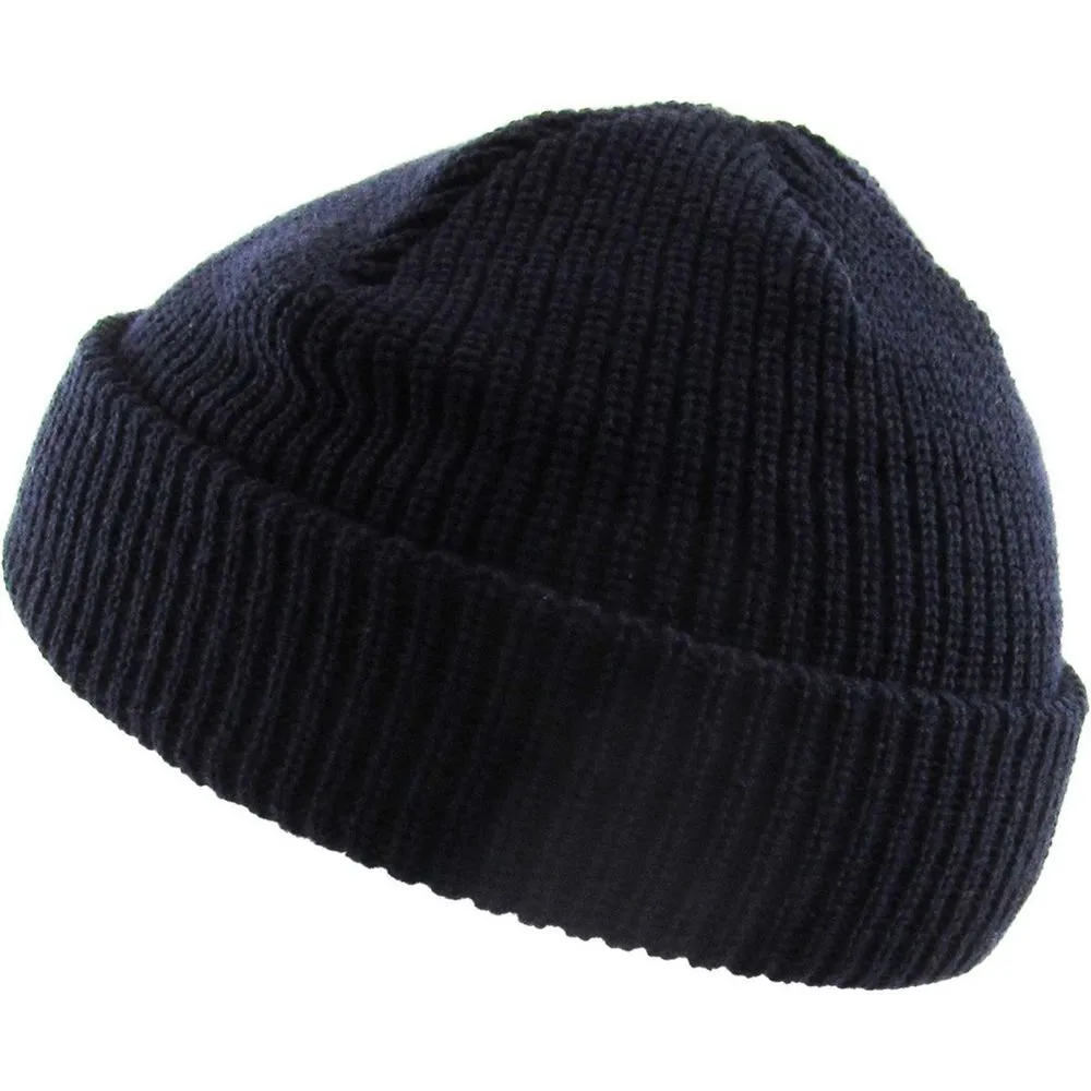 Ethos FISHERMAN BEANIE - BLÅ acryl hue i klassisk fisker stil