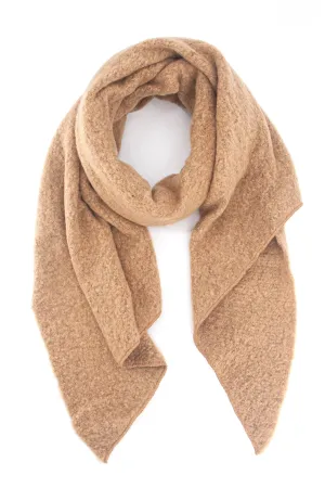 Evie Heavyweight Asymmetric Scarf - Camel