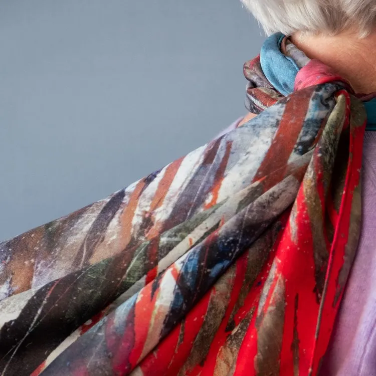 Flaming Reeds Isle of Harris Silk Scarf