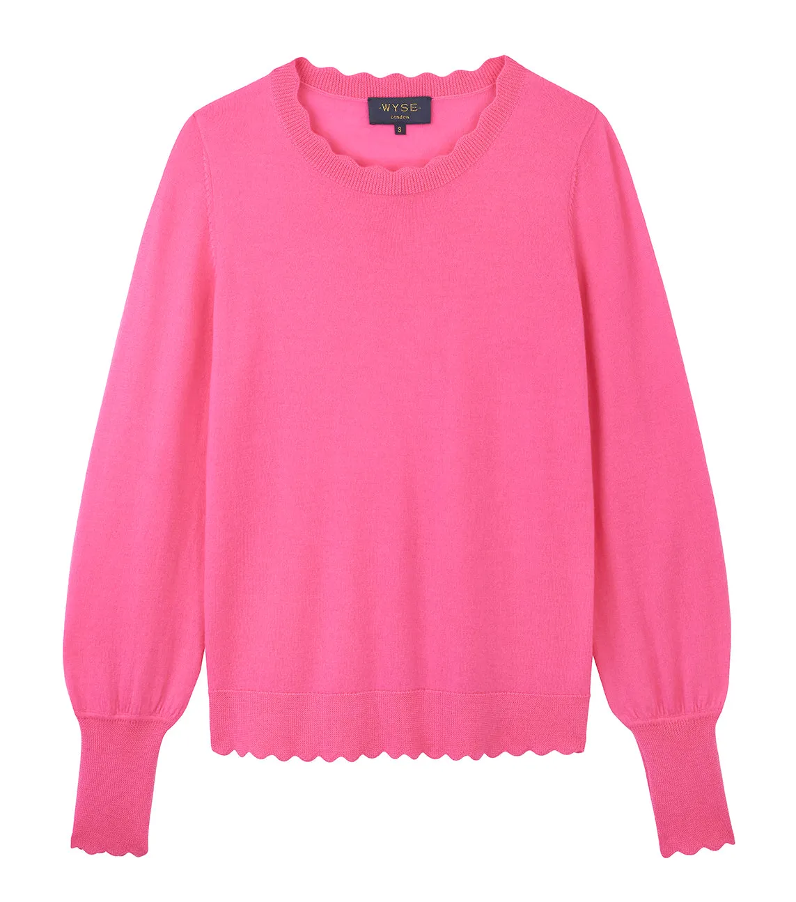 Fleurine Scallop Jumper - Candy Pink