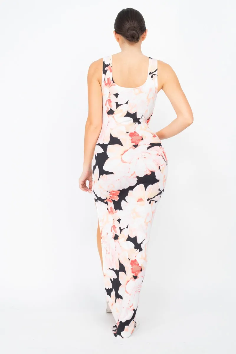 Floral Silted Maxi Dress