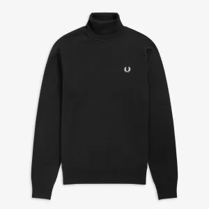 Fred Perry Roll Neck Jumper - Black