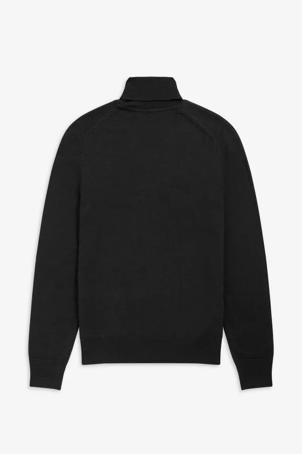 Fred Perry Roll Neck Jumper - Black