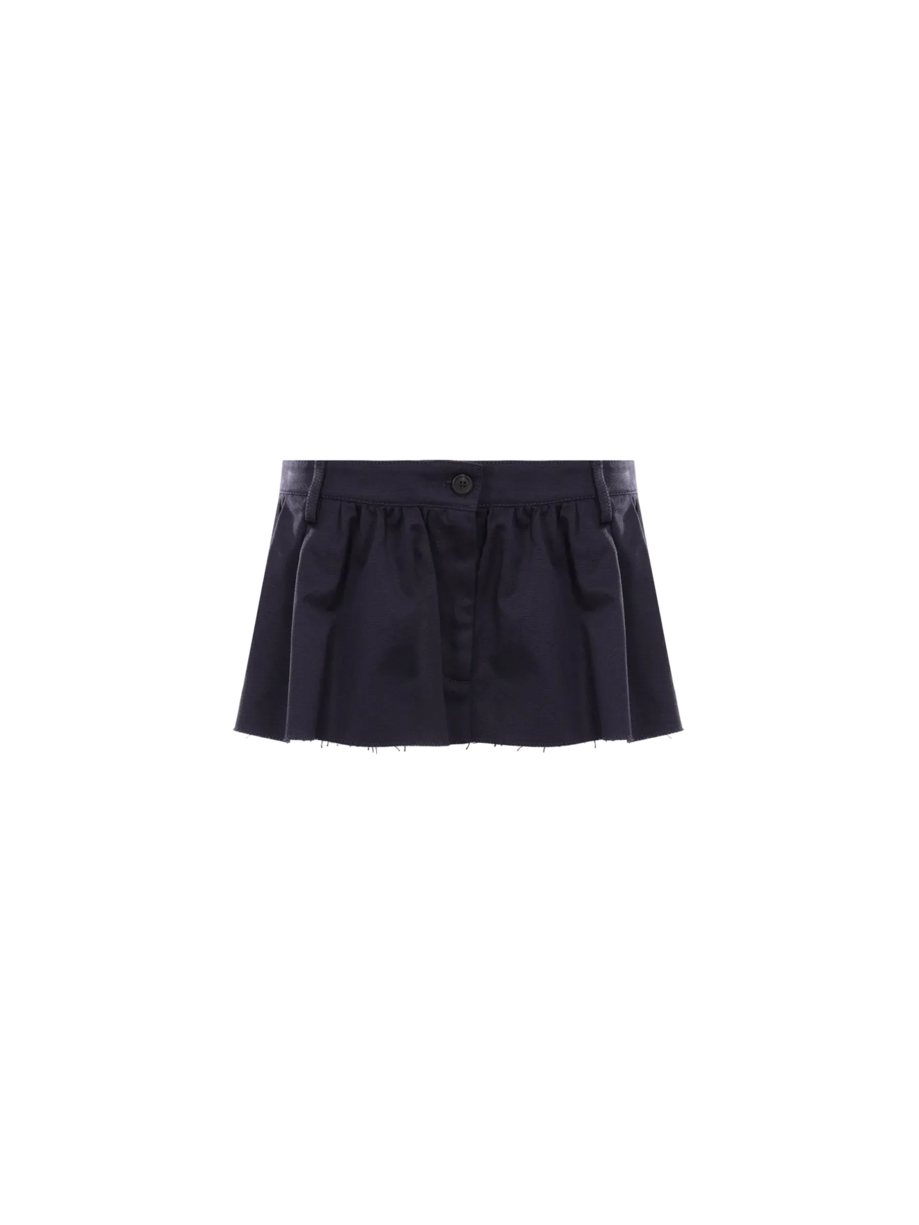 Gabardine Skirt with Logo Patch