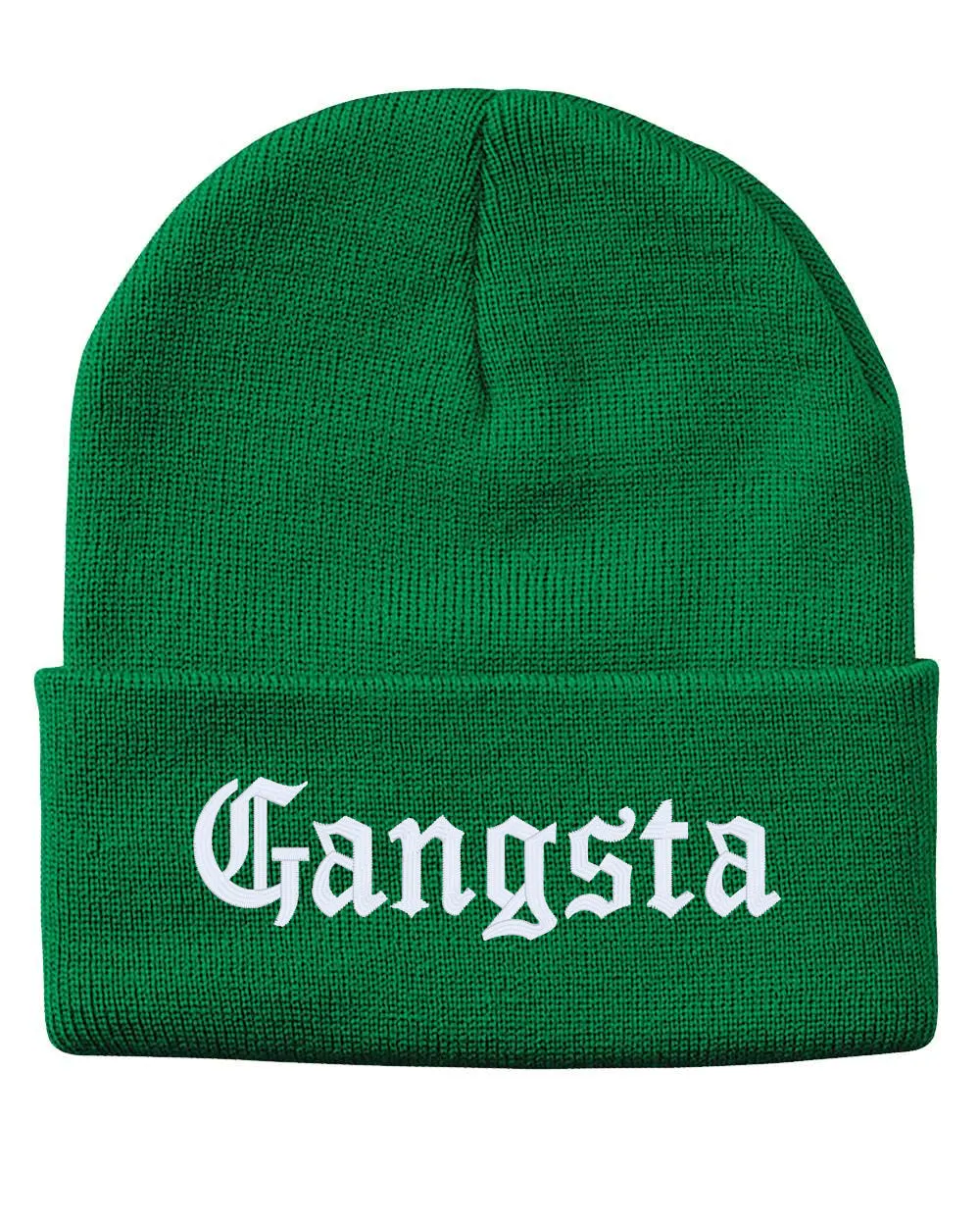 GANGSTA Embroidered Cuffed Beanie Hat