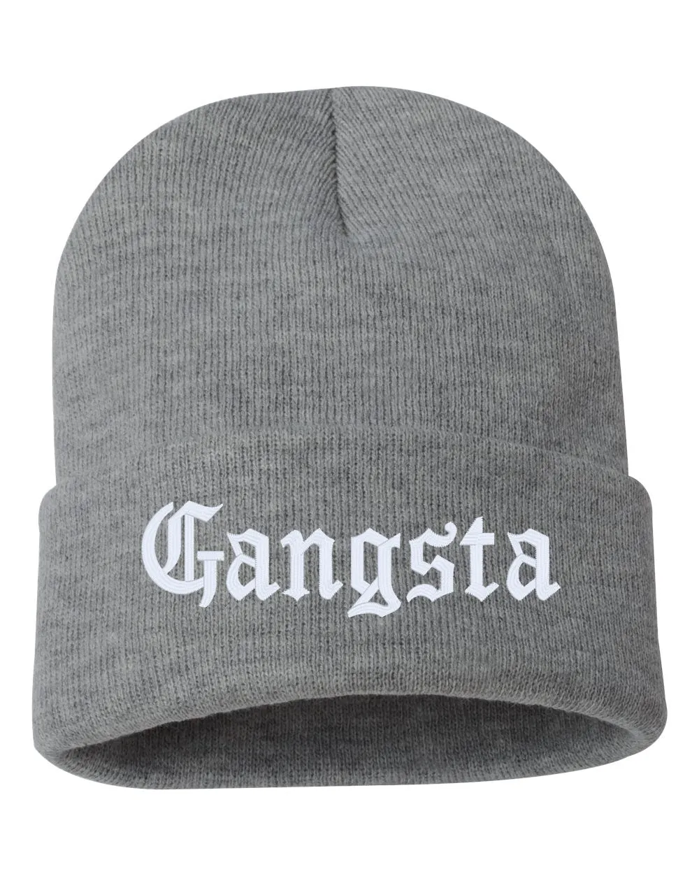 GANGSTA Embroidered Cuffed Beanie Hat