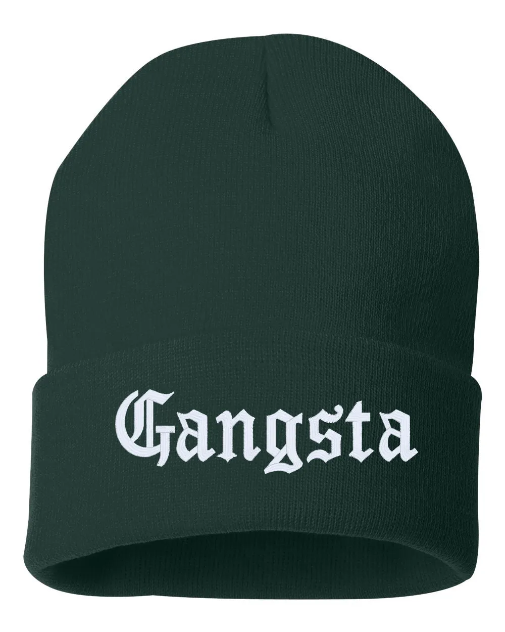 GANGSTA Embroidered Cuffed Beanie Hat