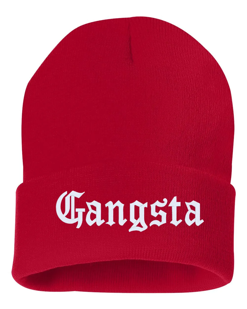 GANGSTA Embroidered Cuffed Beanie Hat