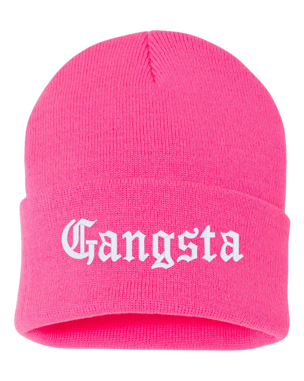 GANGSTA Embroidered Cuffed Beanie Hat