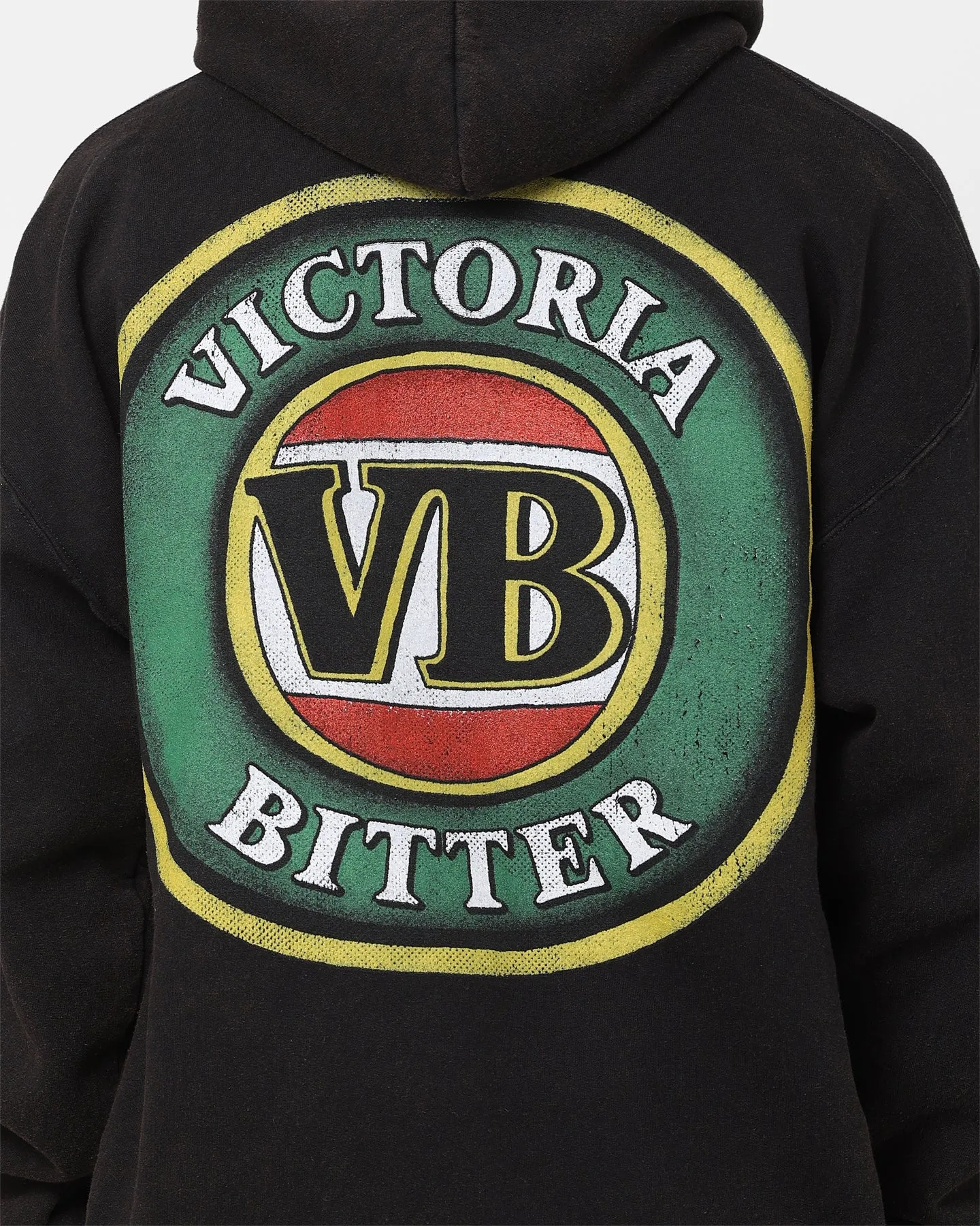 Goat Crew X Victoria Bitter VB Vintage Hoodie Black Wash