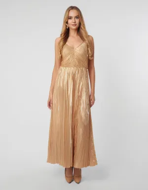 Golden Glow Maxi Dress