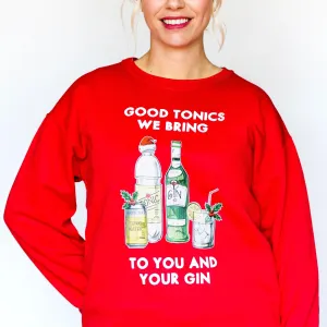 'Good Tonics We Bring' Gin Christmas Jumper