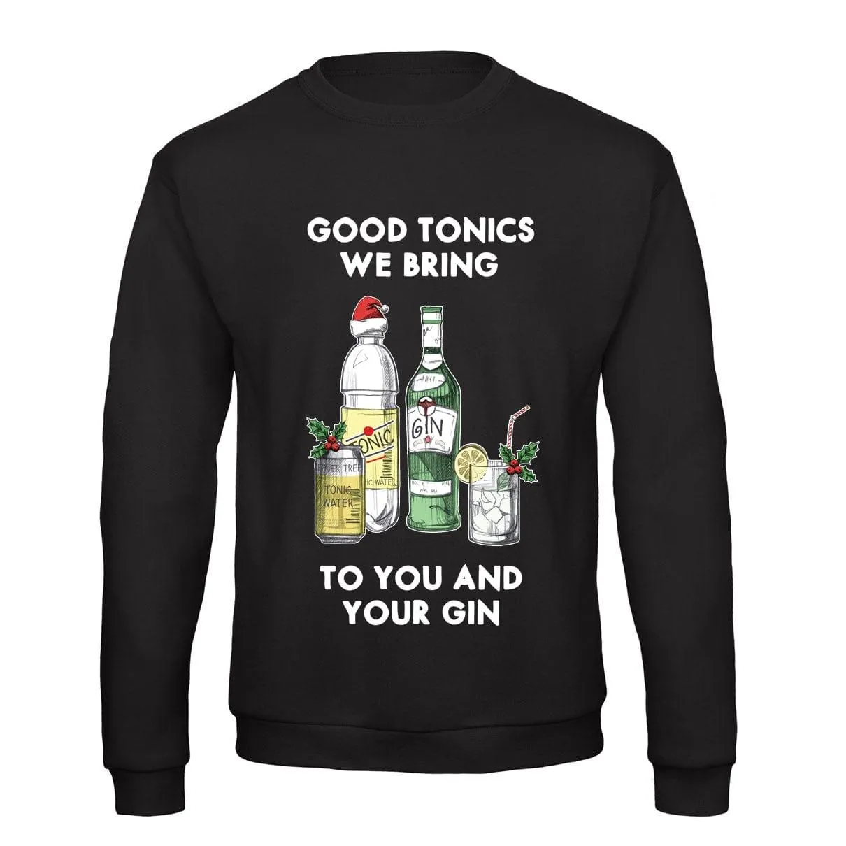 'Good Tonics We Bring' Gin Christmas Jumper