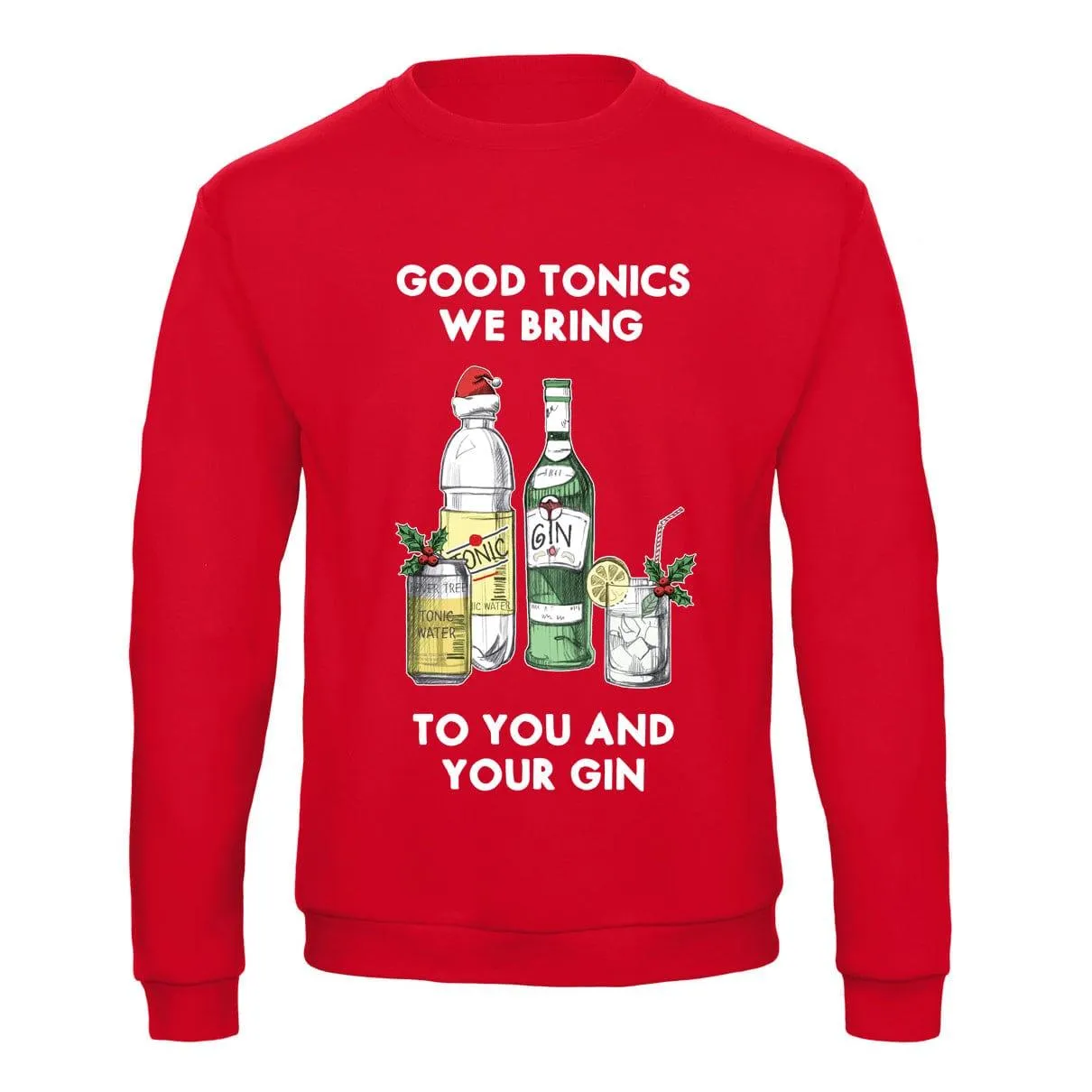 'Good Tonics We Bring' Gin Christmas Jumper