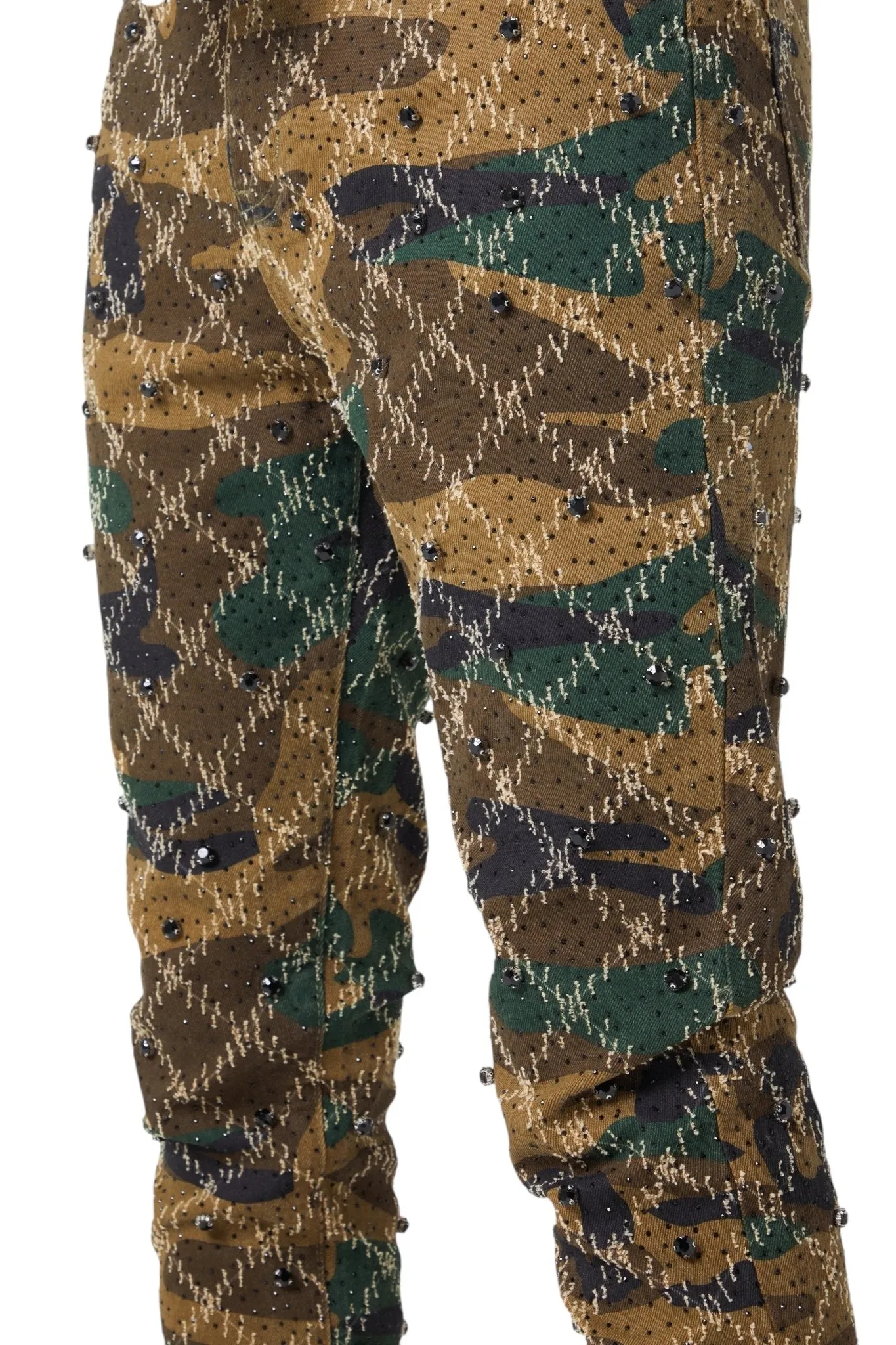 Guapi Camo Embellished Denim Pant