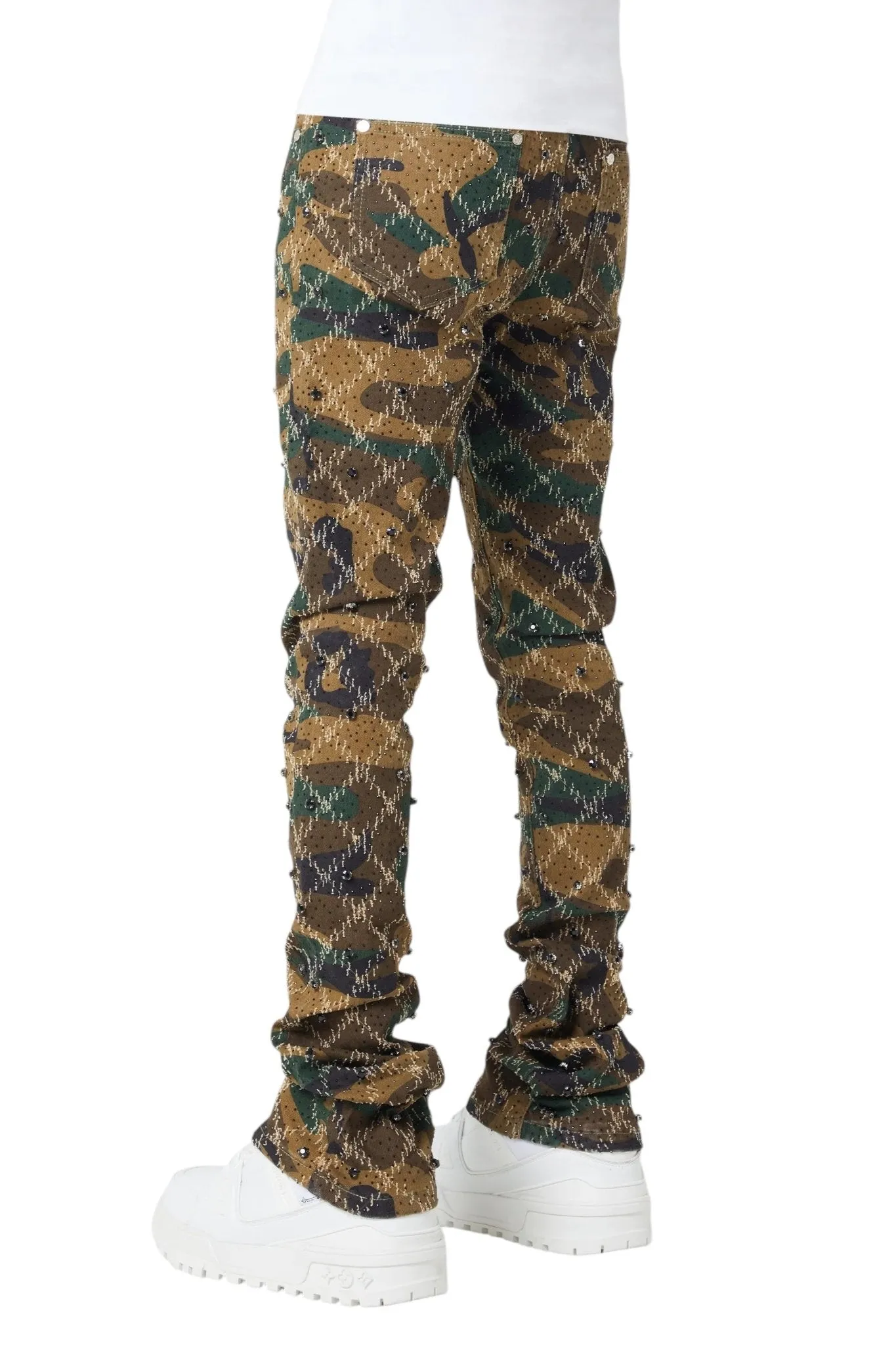 Guapi Camo Embellished Denim Pant