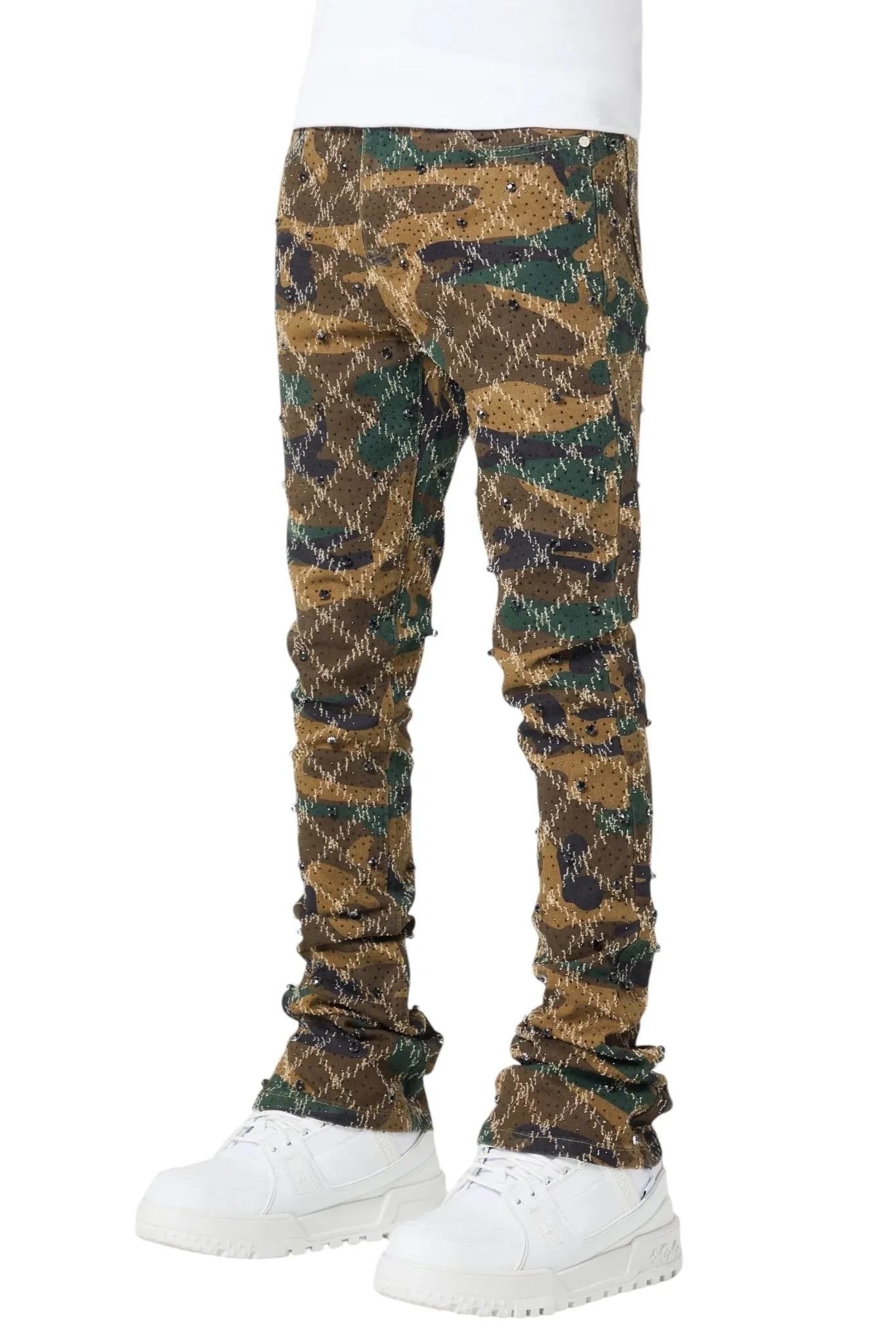 Guapi Camo Embellished Denim Pant