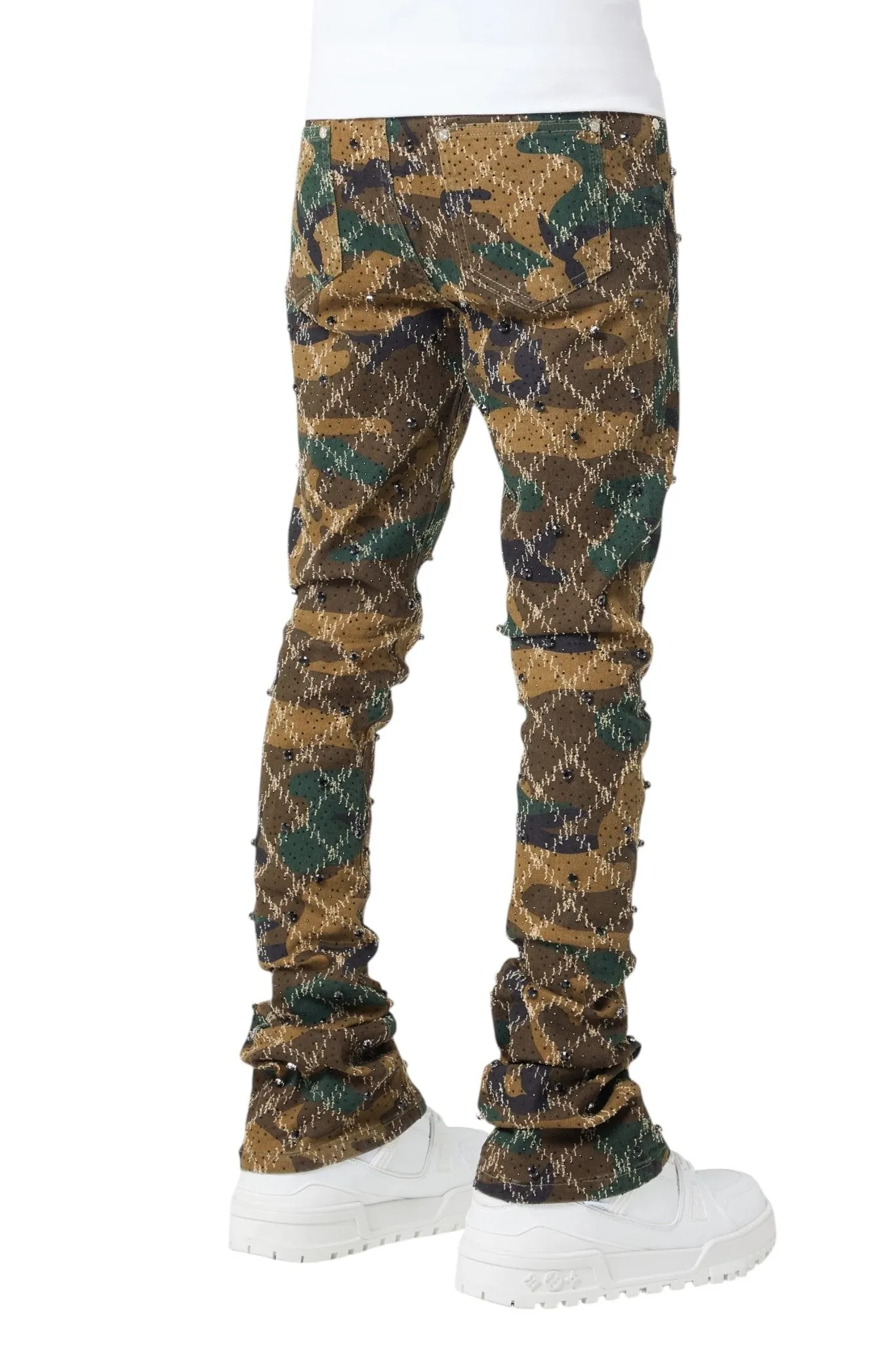 Guapi Camo Embellished Denim Pant