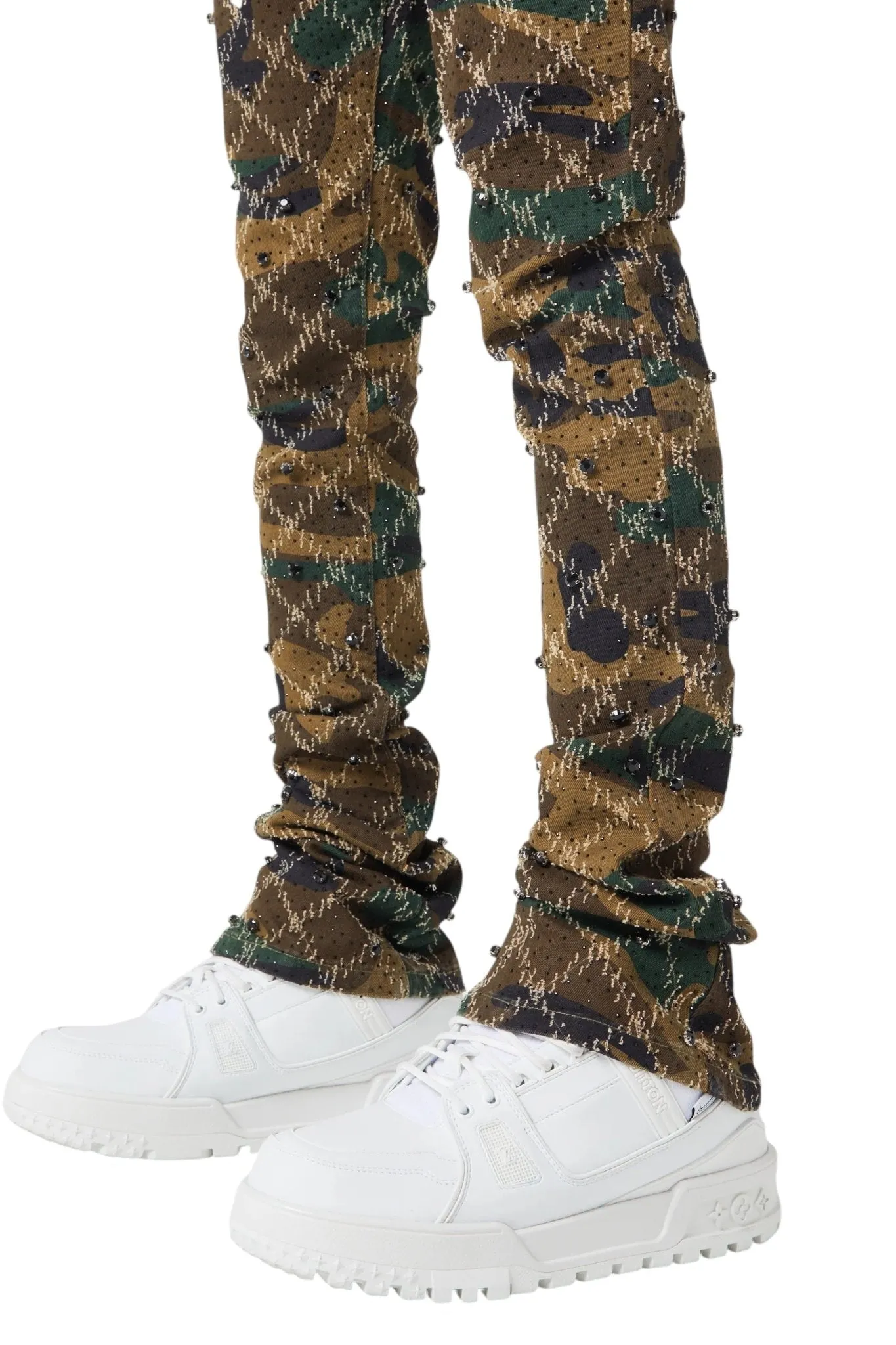 Guapi Camo Embellished Denim Pant