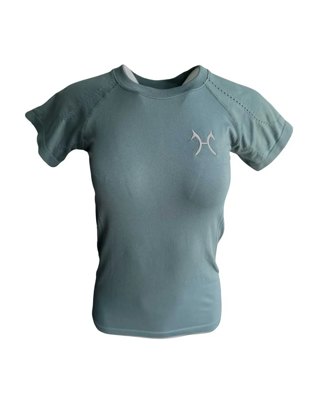 Hanoverian Breed Logo Signature Layering Seamless Tee in Soft Jade