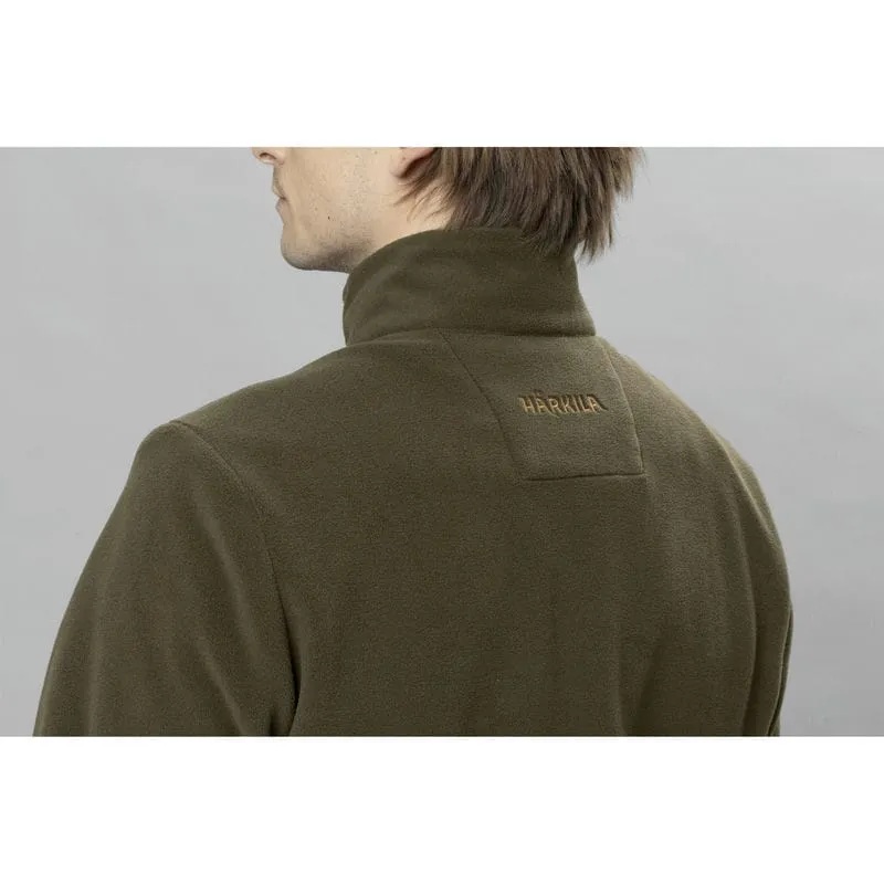 Harkila Sandhem 200 Mens 1/4 Zip Fleece Pullover Jumper - Willow Green