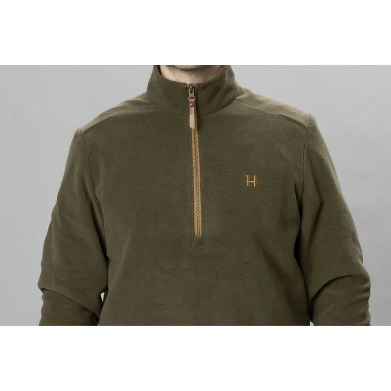 Harkila Sandhem 200 Mens 1/4 Zip Fleece Pullover Jumper - Willow Green