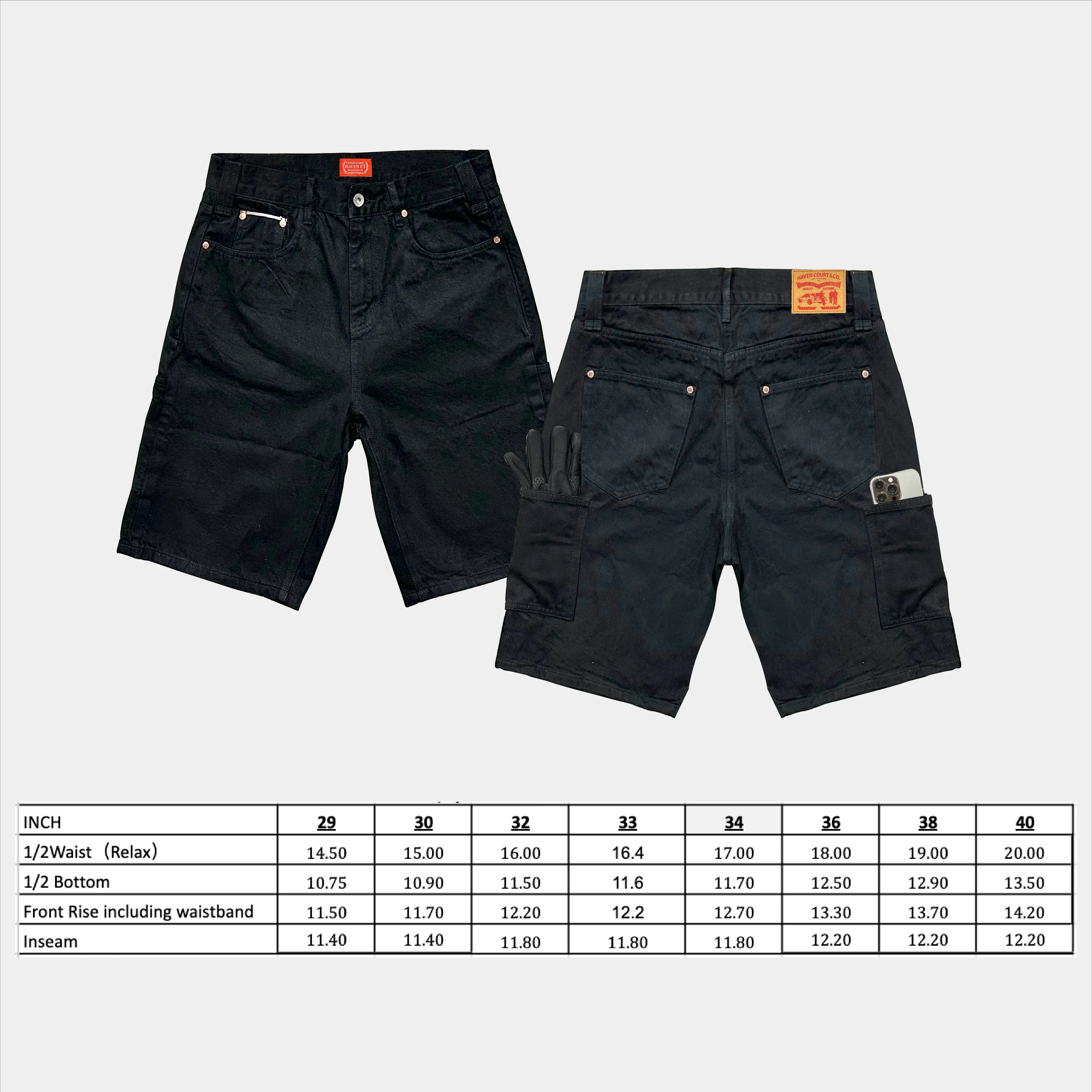 HC ES Jorts (Black Rinsed)