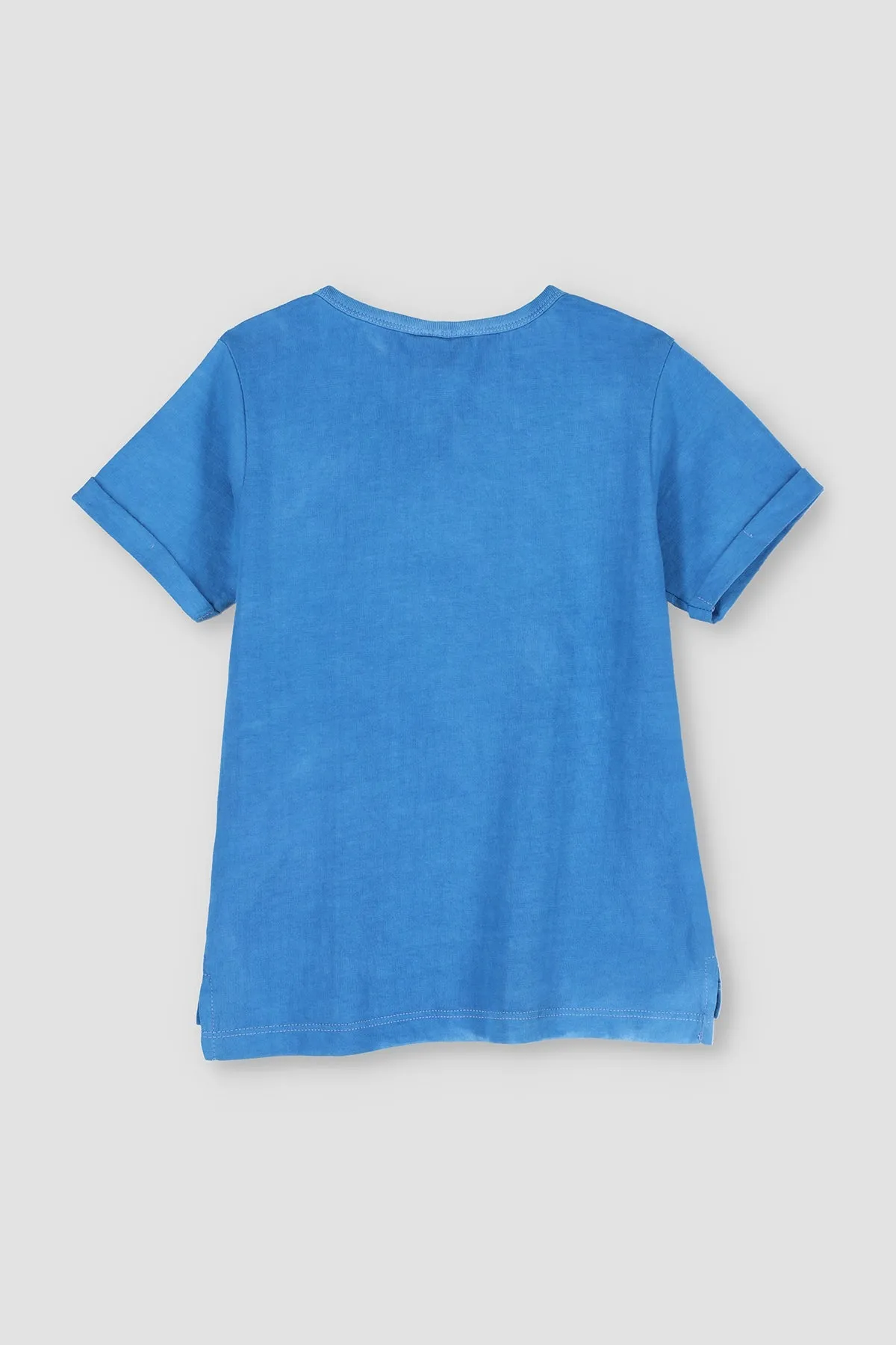 Henley T-Shirt For Baby Boy - Indigo