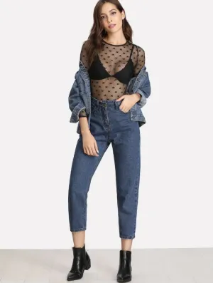 High Waist Ankle Jeans