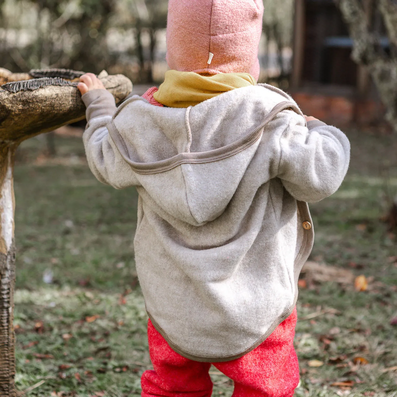 Hooded Jacket - Organic Wool/Cotton Fleece (6m-3y)