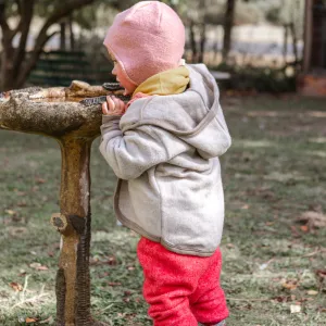 Hooded Jacket - Organic Wool/Cotton Fleece (6m-3y)