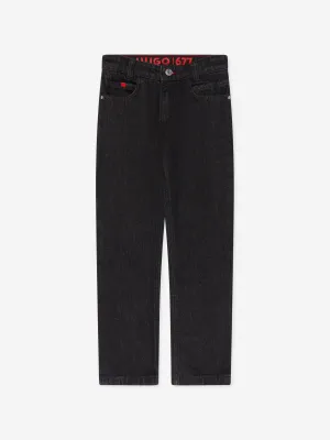 Hugo Boys Regular Fit Jeans in Black