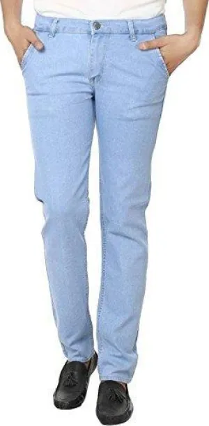 Ibs Mens Denim Slim Fit Jeans 32 (Sky Blue)