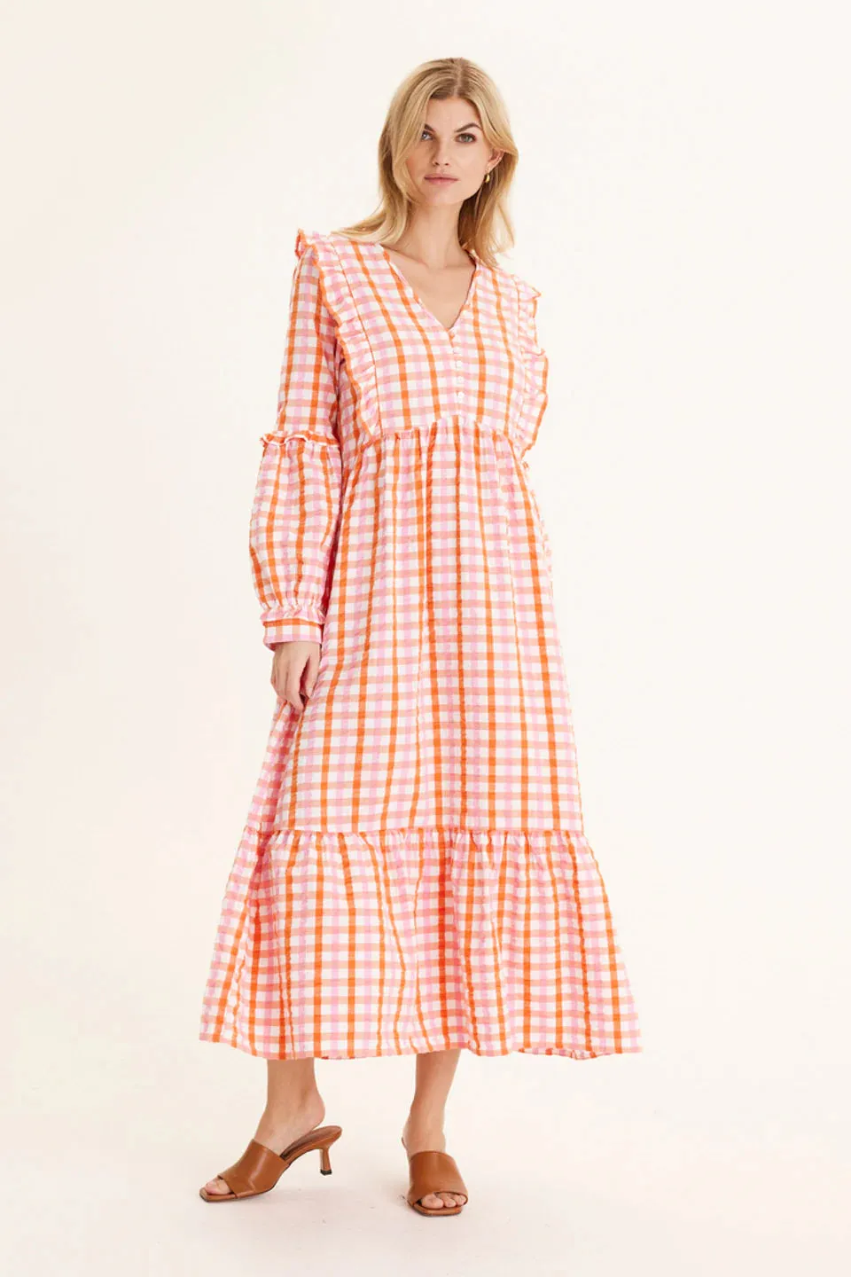 Iona Check Maxi Dress