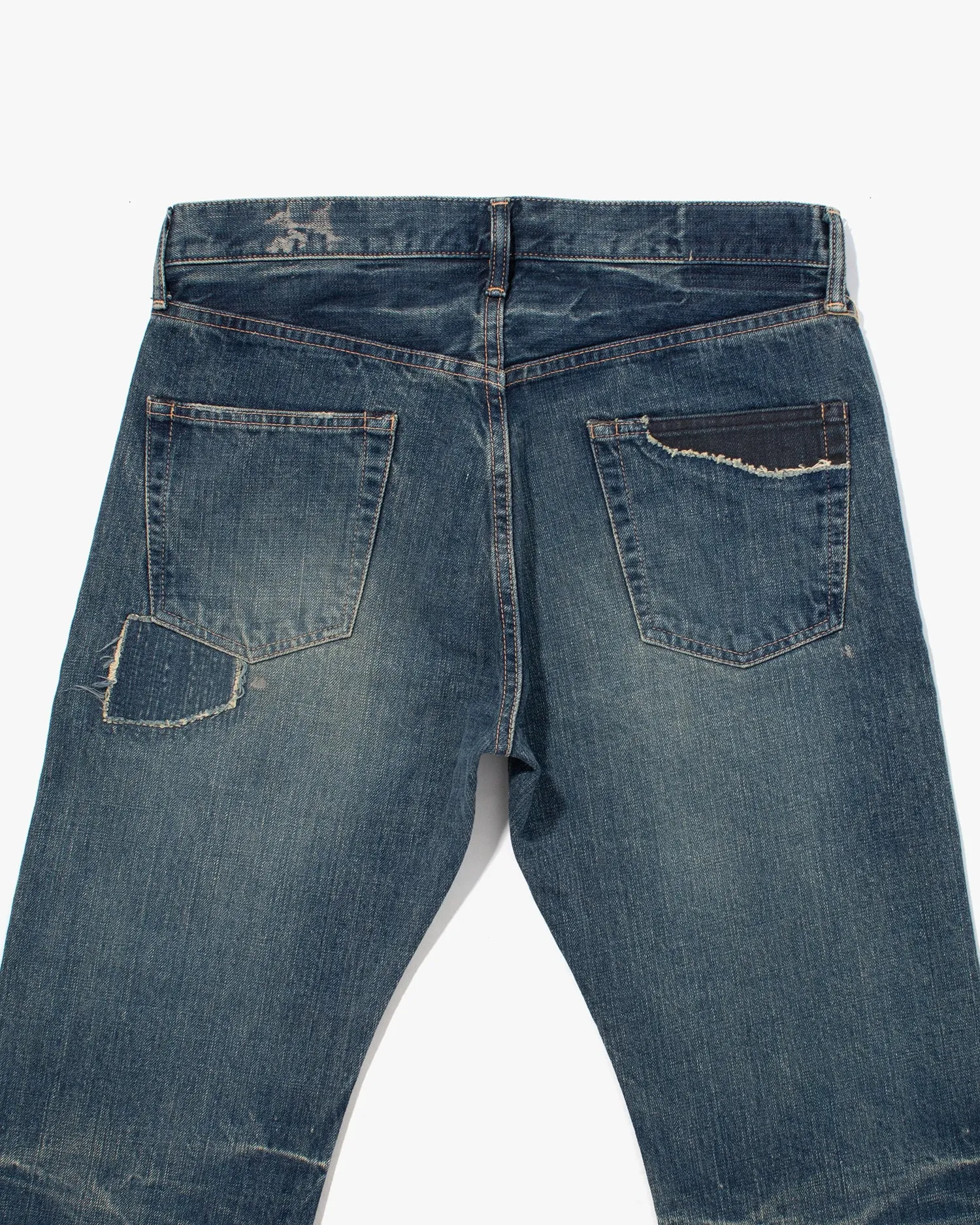 Japanese Repro Denim Jeans, Spellbound O-K-A, Distressing with Patched Details - 32