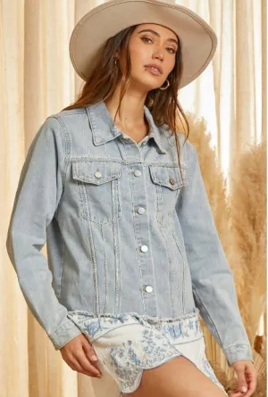 Jean Jacket with Stud Embellishments