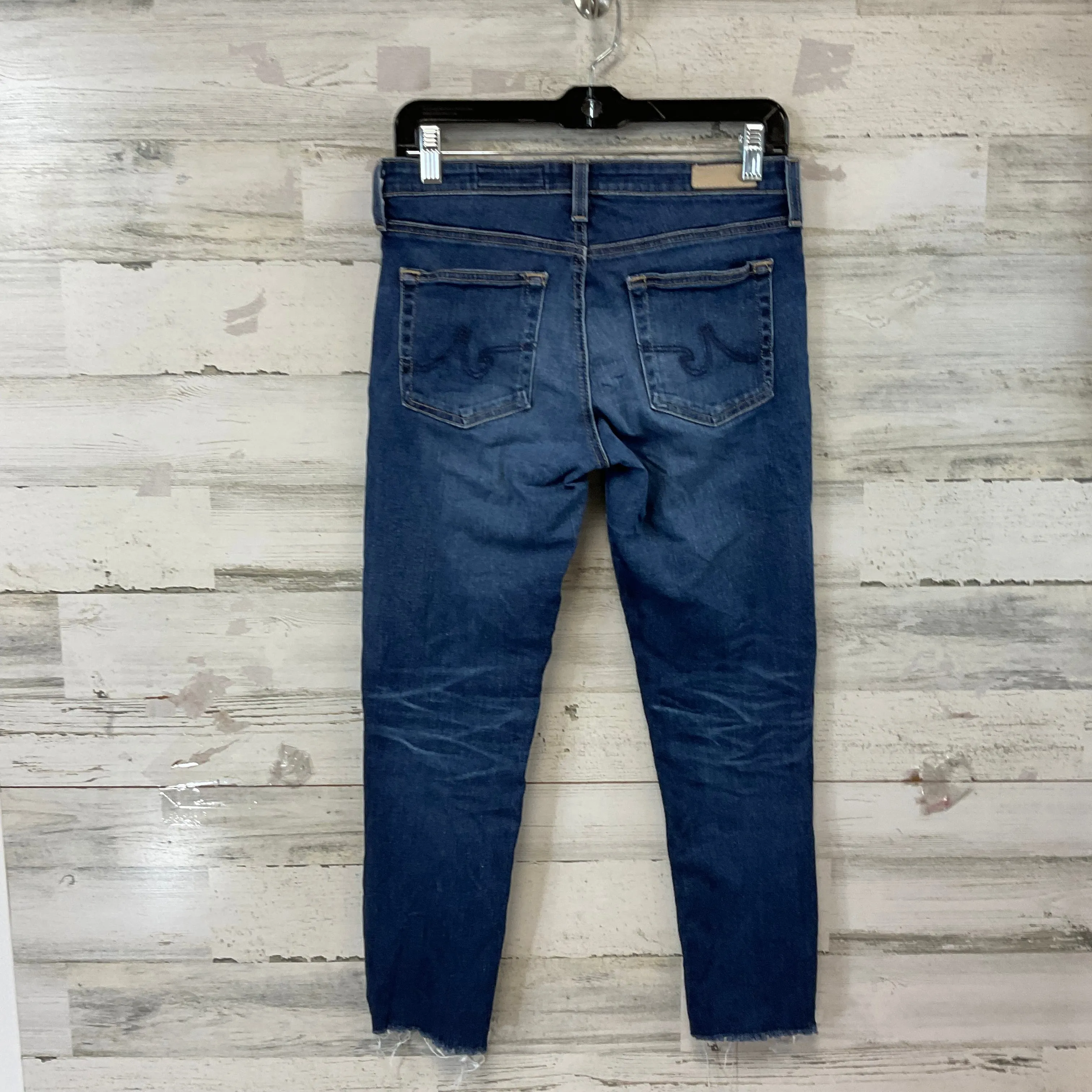 Jeans Cropped By Ag Jeans In Blue Denim, Size: 4