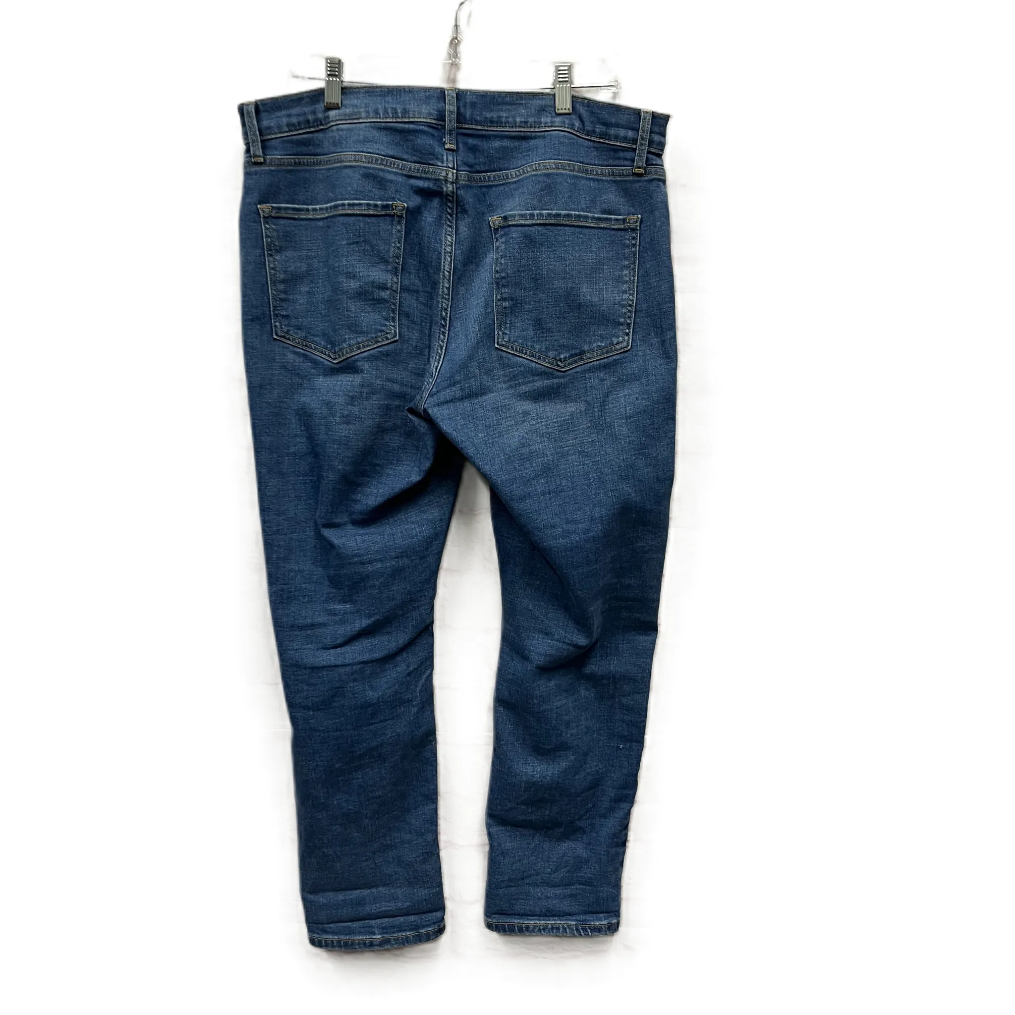 Jeans Straight By Banana Republic In Blue Denim, Size: 12