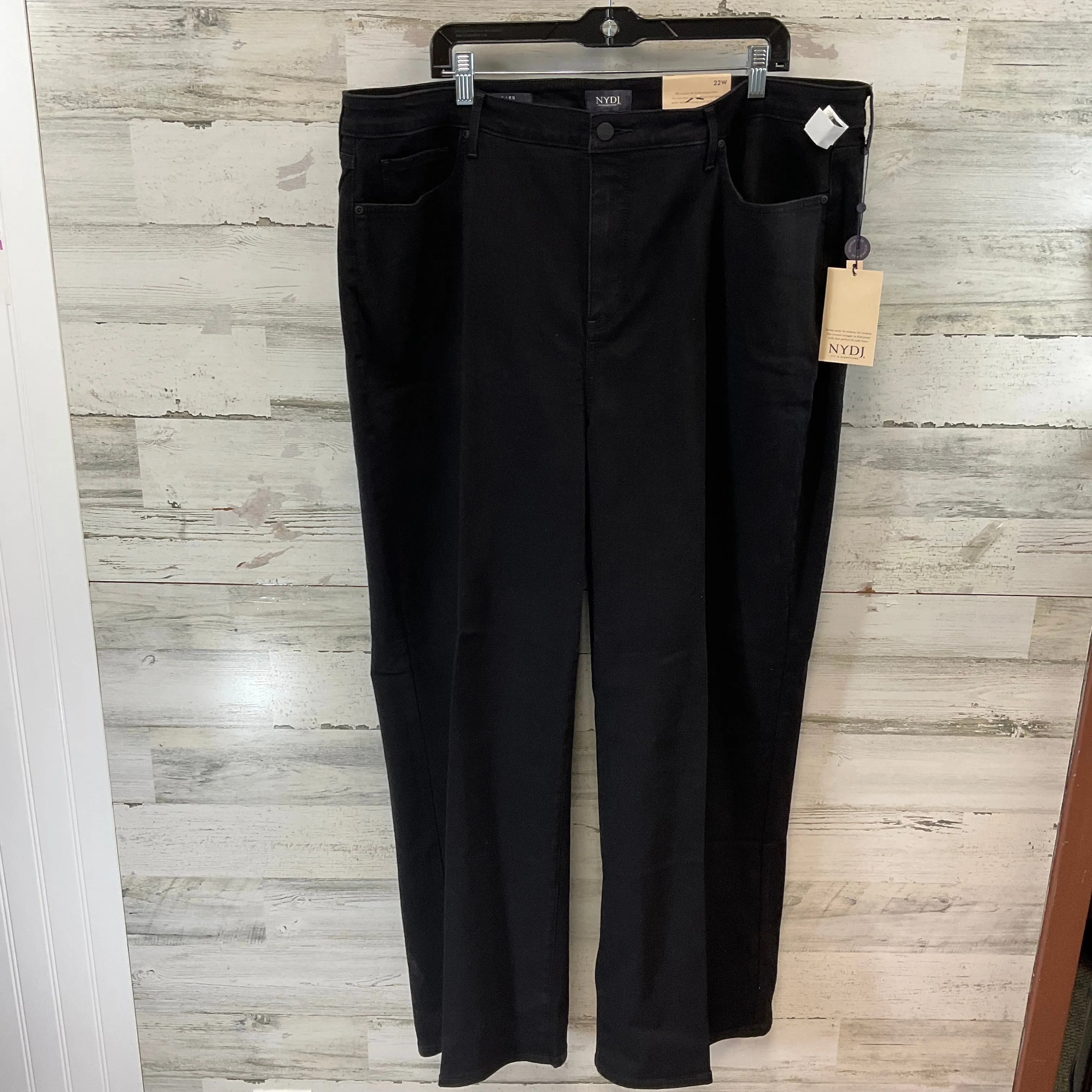 Jeans Wide Leg By Not Your Daughters Jeans In Black Denim, Size: 22