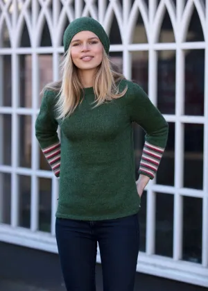 Jumper with striped cuff