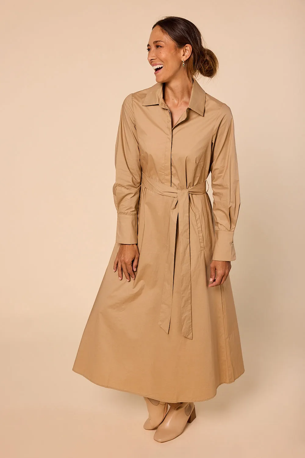 Kelly Dress in Camel