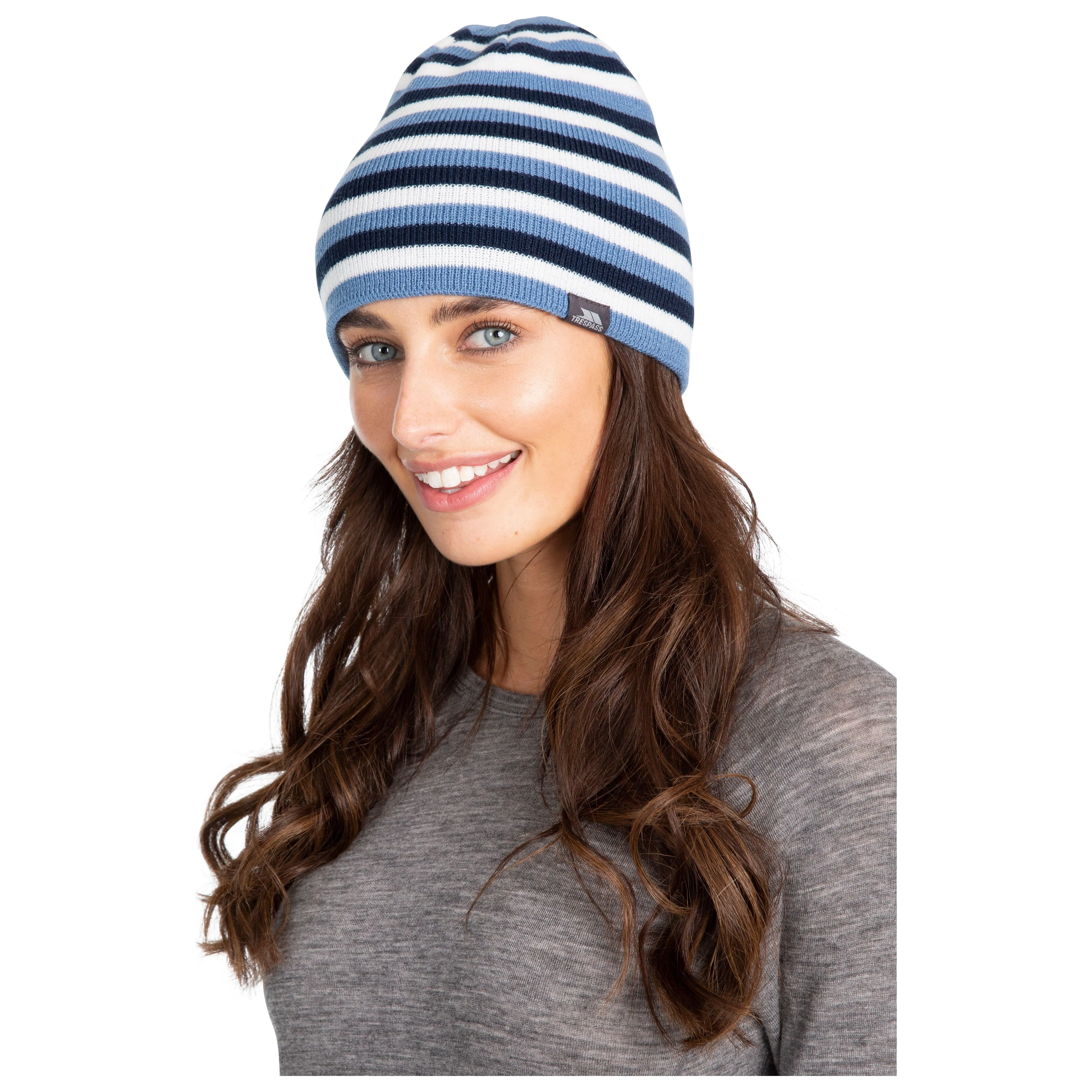 Kezia Women's Reversible Beanie Hat - Denim Blue