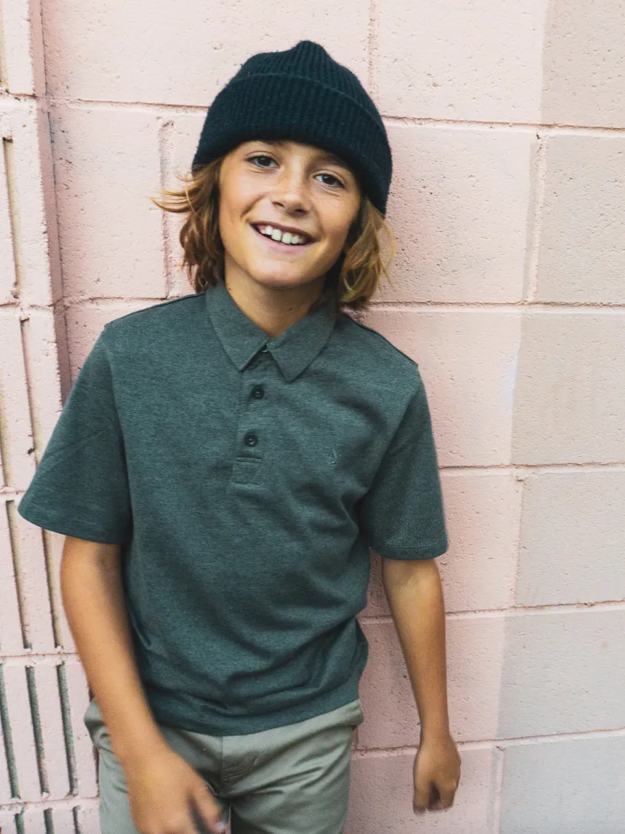 Kids Full Stone Beanie Black