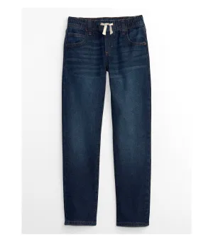 Kids Slim Pull-On Jeans With Washwell Dark Wash