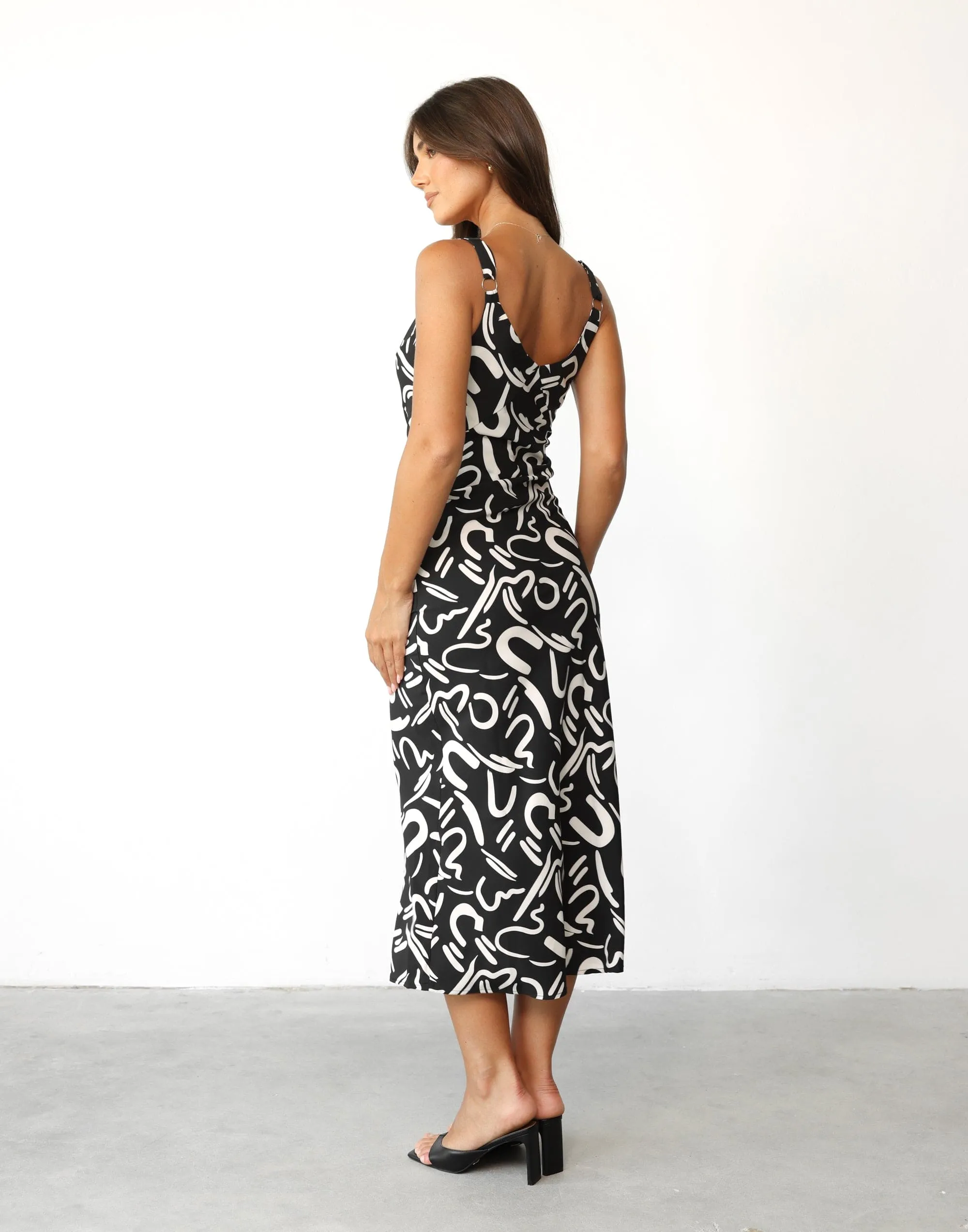 Kirsty Maxi Dress (Black/Cream)