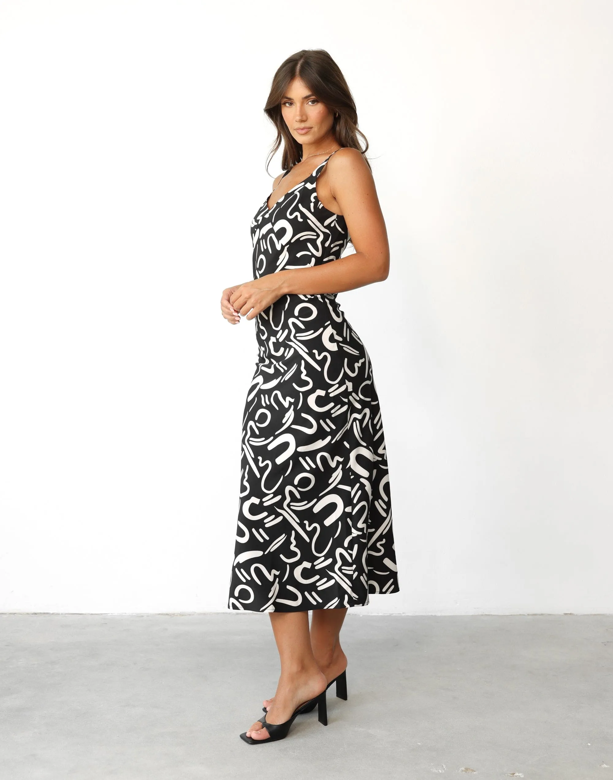 Kirsty Maxi Dress (Black/Cream)