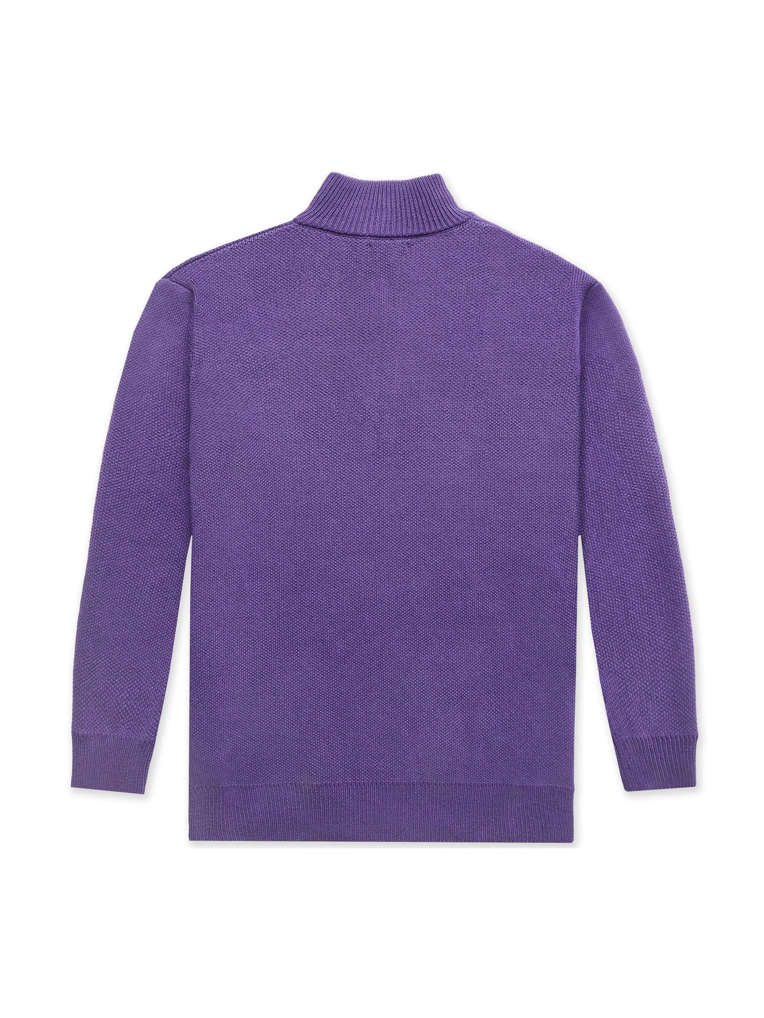 Knit 1/4 Zip Purple