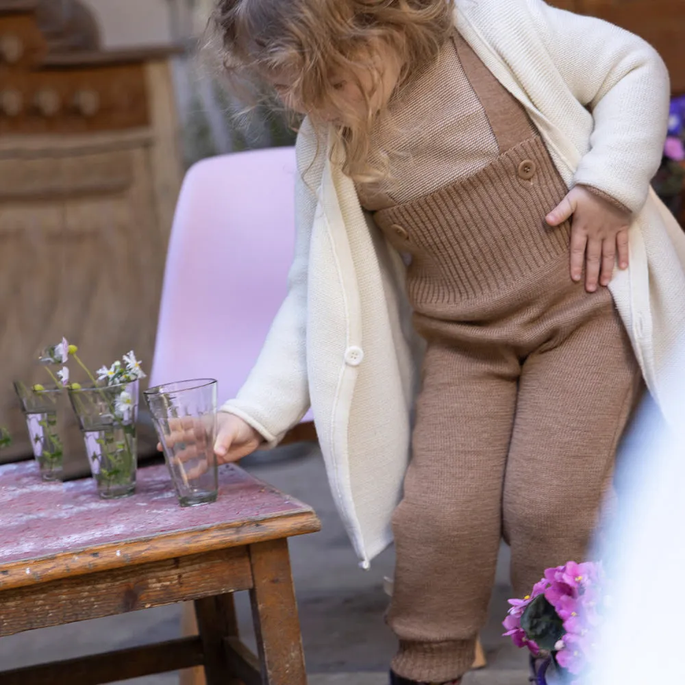 Knitted Dungarees in Organic Merino Wool (3m-3y)